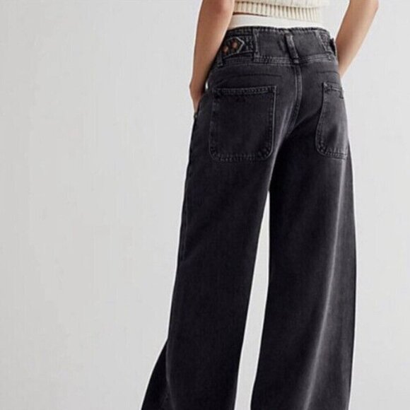 Free People We The Free Super Sweeper Wide Leg Jeans Size Medium - Picture 2 of 12